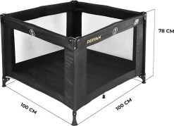 Deryan Kinderbox - Inklapbare Box - 100x100cm - Zwart -Babyproducten Uitverkoop 1200x869 3