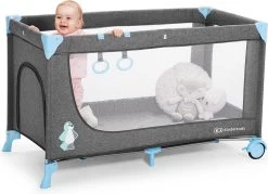 Kinderkraft Joy Luxe - Campingbed Met Schommelfunctie Blauw -Babyproducten Uitverkoop 1200x870