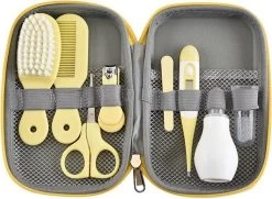 Merkloos Baby Verzorgingsset - Baby Manicure Set - Baby Borstel - Baby Kam - Kraamcadeau - Geel