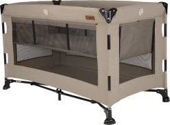 Reisbed Novi Baby® Nora Luxe Sand/Black -Babyproducten Uitverkoop 1200x879 1