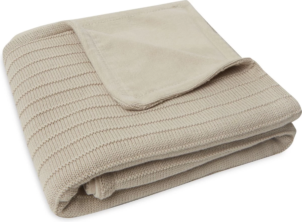Jollein Baby Deken Wieg Velvet Pure Knit - Nougat - GOTS 9 Jollein Baby Deken Wieg Velvet Pure Knit - Nougat - GOTS - Afbeelding 9