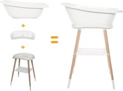 Bundel! Bad Sense Edition (Bad, Digitale Thermometer En Standaard) In De Kleur Wit Van Bébé-jou.