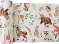 Hydrofiele Doek - Hydrofiele Doek XL - Bosdieren - 120x120cm - Multidoek - Hydrofiel - Swaddle - Hydrofiele Luier -XL - Bamboe - Hydrofieldoek - Hydrofieldoek Bosdieren - Omslagdoek Baby - Emmailloter