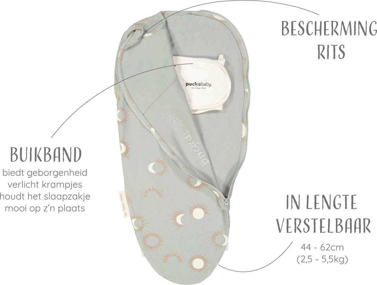 Puckababy Inbakerslaapzak Original Piep 0-3 Maanden - Eclipse Clay 3 Puckababy Inbakerslaapzak Original Piep 0-3 Maanden - Eclipse Clay - Afbeelding 3