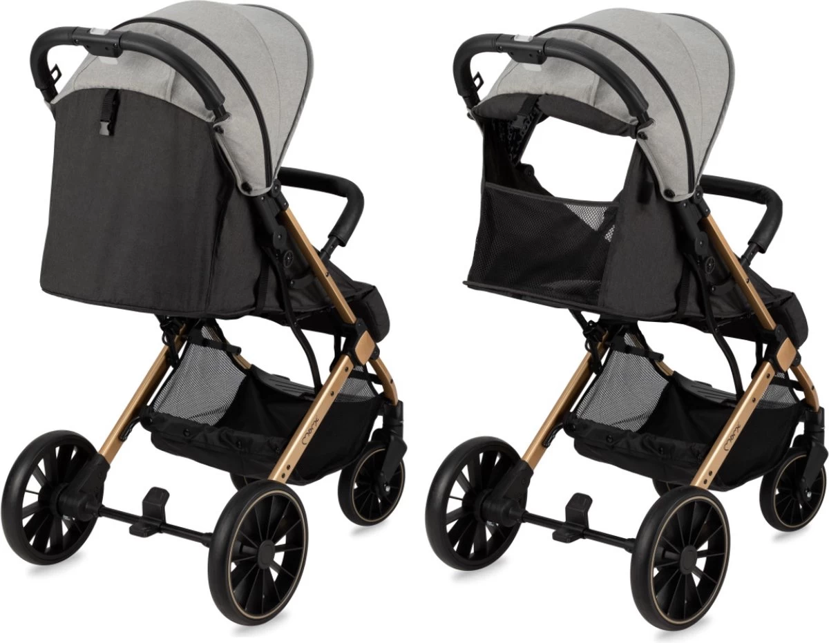 MoMi Wandelwagen - Compacte Lichtgewicht Buggy - Estelle Dakar Met XXL Wielen & Zonnekap - Leopard - Grijs-Goud (geschikt Van 6mnd - 22kg) 17 MoMi Wandelwagen - Compacte Lichtgewicht Buggy - Estelle Dakar Met XXL Wielen & Zonnekap - Leopard - Grijs-Goud (geschikt Van 6mnd - 22kg) - Afbeelding 17