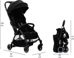 Hamilton By Yoop X1 Plus Buggy – Nieuw, Hoger, Uitgebreider 2023 Model – Premium Stroller Met One Hand Folding Technologie – Zwart – Lichte, Verstelbare En Wendbare Kinderwagen Met Vele Gemakken -Babyproducten Uitverkoop 1200x941 2