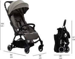 Hamilton By Yoop X1 Plus Buggy – Nieuw, Hoger, Uitgebreider 2023 Model – Premium Stroller Met One Hand Folding Technologie – Grijs – Lichte, Verstelbare En Wendbare Kinderwagen Met Vele Gemakken -Babyproducten Uitverkoop 1200x942 1
