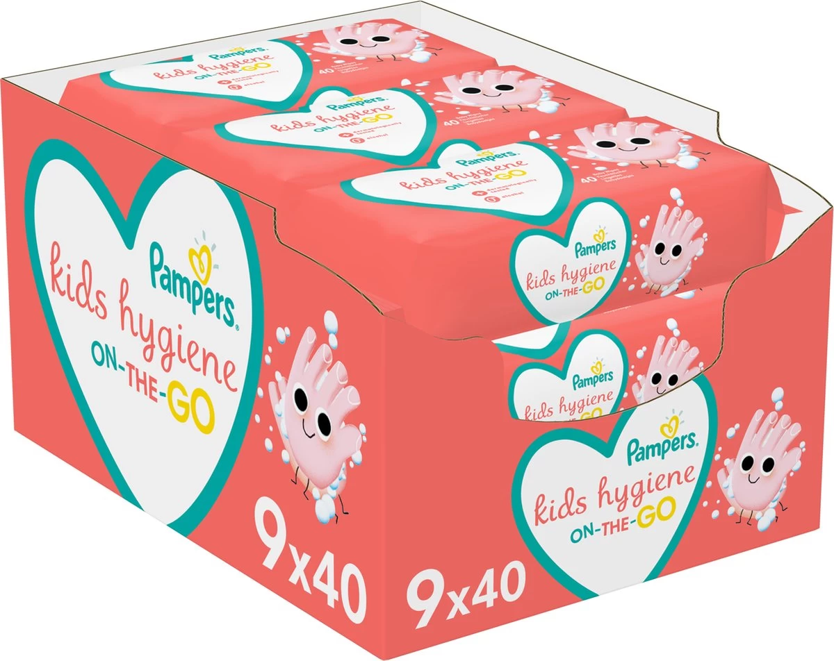 Pampers® Pampers - Snoetenpoetsers - On-The-Go Kids Hygiene - 360 Doekjes - 9 X 40 1 Pampers® Pampers - Snoetenpoetsers - On-The-Go Kids Hygiene - 360 Doekjes - 9 X 40