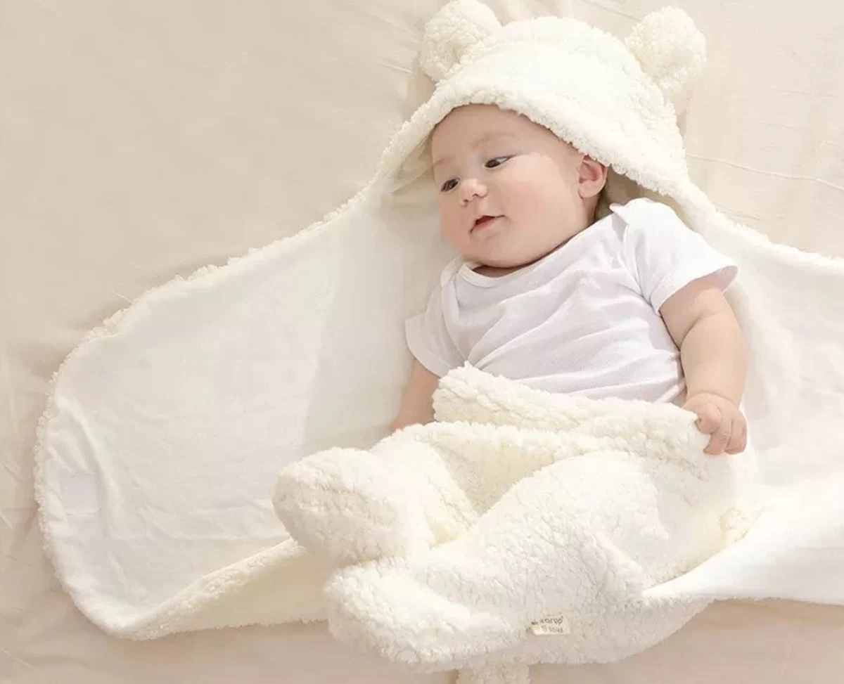 Fiory Baby Wikkeldoek Teddybeer| Inbakerdoek| Slaapzak| Zachte Vacht| Kinderwagen| Muts En Oortjes| Eerste Baby Maanden| Roze 5 Fiory Baby Wikkeldoek Teddybeer| Inbakerdoek| Slaapzak| Zachte Vacht| Kinderwagen| Muts En Oortjes| Eerste Baby Maanden| Roze - Afbeelding 5