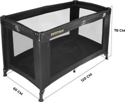 Deryan Believer Campingbedje - 120x60cm - Zwart -Babyproducten Uitverkoop 1200x979