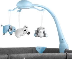 Kinderkraft Joy Luxe - Campingbed Met Schommelfunctie Blauw -Babyproducten Uitverkoop 1200x984 1