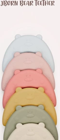 J.Børn Silicone Bijtring Beer - Sage - Bijtspeelgoed - Baby -Babyproducten Uitverkoop 514x1200 1