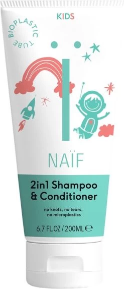 Naïf 2 In 1 Shampoo & Conditioner - Kids - 200ml - Met Natuurlijke Ingrediënten -Babyproducten Uitverkoop 517x1200 1
