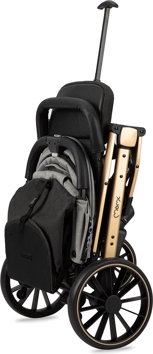 MoMi Wandelwagen - Compacte Lichtgewicht Buggy - Estelle Dakar Met XXL Wielen & Zonnekap - Leopard - Grijs-Goud (geschikt Van 6mnd - 22kg) 8 MoMi Wandelwagen - Compacte Lichtgewicht Buggy - Estelle Dakar Met XXL Wielen & Zonnekap - Leopard - Grijs-Goud (geschikt Van 6mnd - 22kg) - Afbeelding 8