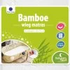 Bamboe Ovaal Matras - 72x32 Cm | Mozesmand - Kinderwagen - Wieg | Zacht Aanvoelend | 4 Cm Dik | Afneembare Hoes | Oeko-Tex® | EU-product