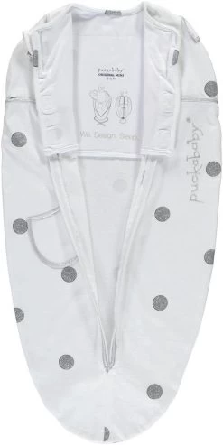 Puckababy Inbakerslaapzak Original Mini - 3-6 Maanden - White Dotty 12 Puckababy Inbakerslaapzak Original Mini - 3-6 Maanden - White Dotty -Babyproducten Uitverkoop 601x1200 5