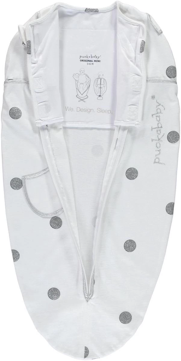 Puckababy Inbakerslaapzak Original Mini - 3-6 Maanden - White Dotty 6 Puckababy Inbakerslaapzak Original Mini - 3-6 Maanden - White Dotty - Afbeelding 6