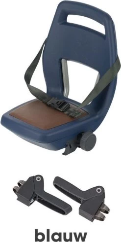 Qibbel 6+ Junior Fietsstoeltje Achter - Blauw Met Bruin Kussentje -Babyproducten Uitverkoop 604x1200