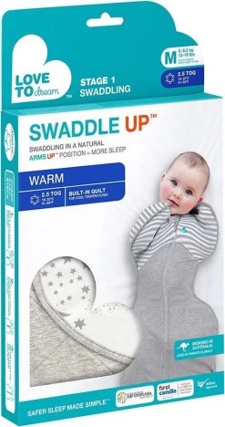 Love To Dream™ Babyslaapzak Swaddle Up™ - Inbakeren - Baby 3-6 Maanden - 6-8.5 Kg - Winter - Wit -Babyproducten Uitverkoop 634x1200 3