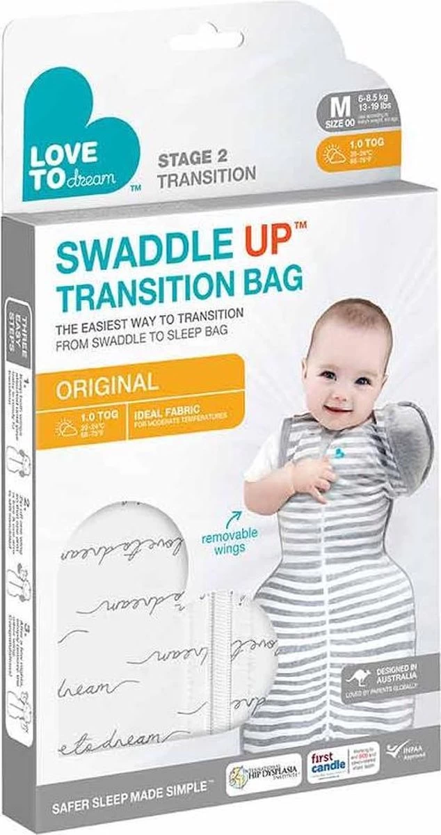 Love To Dream™ Babyslaapzak Swaddle Up™ - Inbakeren Afbouwen - Baby 4-6 Maanden - 6-8.5 Kg - All Season - Wit 6 Love To Dream™ Babyslaapzak Swaddle Up™ - Inbakeren Afbouwen - Baby 4-6 Maanden - 6-8.5 Kg - All Season - Wit - Afbeelding 6