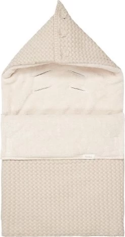 Koeka Oslo Voetenzak Voor Autostoel 0+ - Wafelstof Met Teddy - Zand