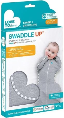 Love To Dream™ Babyslaapzak Swaddle Up™ - Inbakeren - Baby 0-2 Maanden - 2.2-3.8 Kg - All Season - Grijs -Babyproducten Uitverkoop 648x1200 4