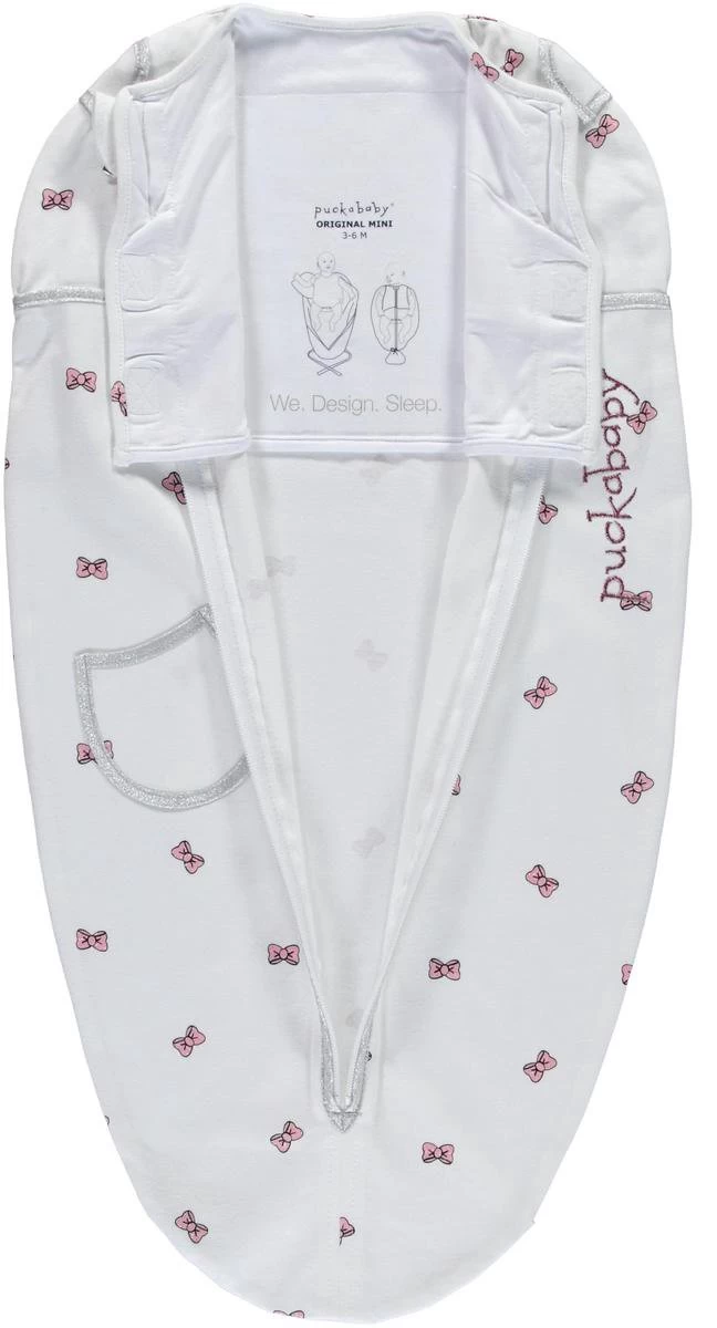 Puckababy Inbakerslaapzak Original Mini 3-6m - White Bowy 7 Puckababy Inbakerslaapzak Original Mini 3-6m - White Bowy - Afbeelding 7