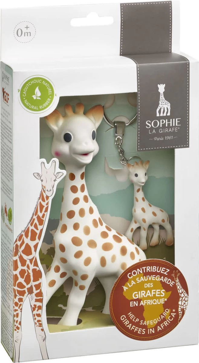 Sophie De Giraf - Bijtspeelgoed - Save The Giraffes - Inclusief Sleutelhanger 1 Sophie De Giraf - Bijtspeelgoed - Save The Giraffes - Inclusief Sleutelhanger
