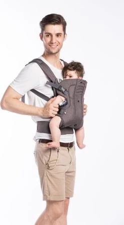 Fillikid Baby Draagzak 4 In 1 Ergonomisch - Buikdrager - Rugdrager - Multifunctioneel - Grijs -Babyproducten Uitverkoop 664x1200 2