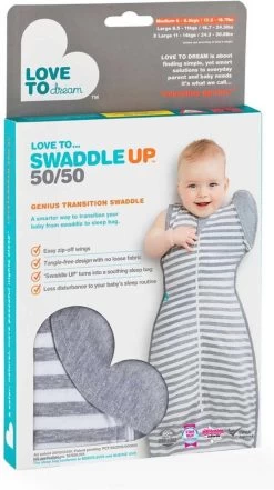 Love To Dream™ Babyslaapzak Swaddle Up™ - Inbakeren Afbouwen - Baby 4-6 Maanden - 11-14 Kg - All Season - Grijs -Babyproducten Uitverkoop 672x1200 6