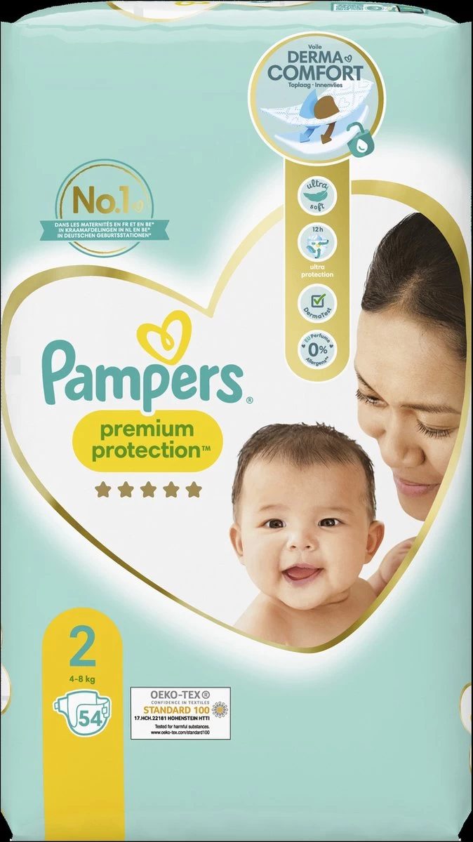 Pampers® Pampers - Premium Protection - Maat 2 - Mega Maandbox - 324 Luiers 2 Pampers® Pampers - Premium Protection - Maat 2 - Mega Maandbox - 324 Luiers - Afbeelding 2