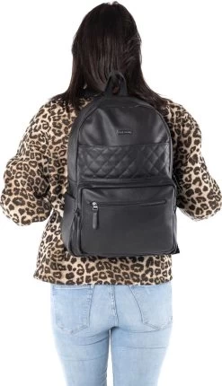 Kidzroom Popular Luiertas Rugzak - Zwart‎‎ - Verschoonmatje - Flessenhouder -Babyproducten Uitverkoop 689x1200