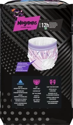 Ninjamas Pyjama Pants Luierbroekjes Meisje - 10 Nachtluiers Voor Bedplassen - 4-7 Jaar -Babyproducten Uitverkoop 699x1200 5