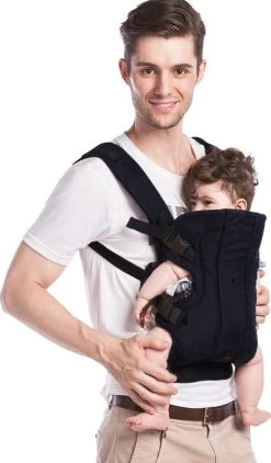 Fillikid Draagzak/Doek - 4 In 1 Ergonomische Buikdrager En Rugdrager - Zwart -Babyproducten Uitverkoop 703x1200 1