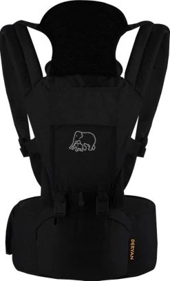 Deryan Pack Luxe Ergonomische Draagzak - Babydrager + Opbergvakjes - Zwart -Babyproducten Uitverkoop 724x1200 3