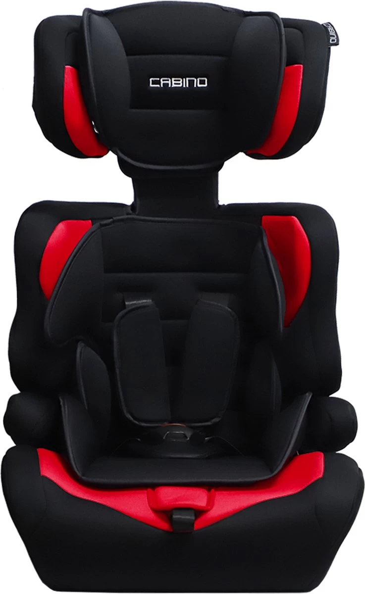 Cabino Autostoel Groep 1/2/3 (9-36kg) - Zwart-Rood 4 Cabino Autostoel Groep 1/2/3 (9-36kg) - Zwart-Rood - Afbeelding 4