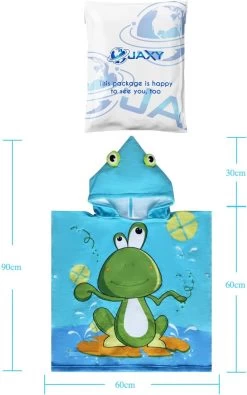 JAXY Badcape Baby - Badcape - Baby Badjas - Omslagdoek - Omslagdoek - Baby Handdoek Met Capuchon - Strandhanddoek - Badponcho - Poncho Handdoek - Microfiber - 60x90cm - Kikker -Babyproducten Uitverkoop 751x1200 8