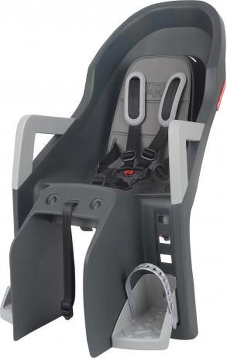 Polisport Guppy Maxi Kinderstoel Achter - Op Pakdrager - Grijs/zilver 1 Polisport Guppy Maxi Kinderstoel Achter - Op Pakdrager - Grijs/zilver