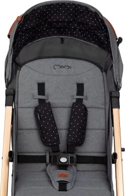 MoMi Wandelwagen - Compacte Lichtgewicht Buggy - Estelle - Gray-Gold (geschikt Van 6mnd - 15kg) -Babyproducten Uitverkoop 765x1200 14