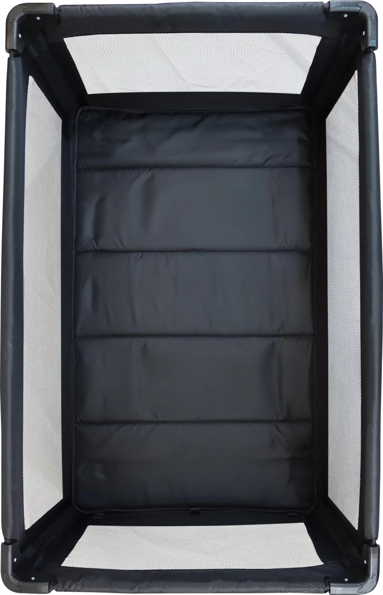 Deryan Luxe Campingbed Compleet - 120x60cm - Bodemverhoger - Verschoonblad - Opbergmand - Grijs 10 Deryan Luxe Campingbed Compleet - 120x60cm - Bodemverhoger - Verschoonblad - Opbergmand - Grijs - Afbeelding 10