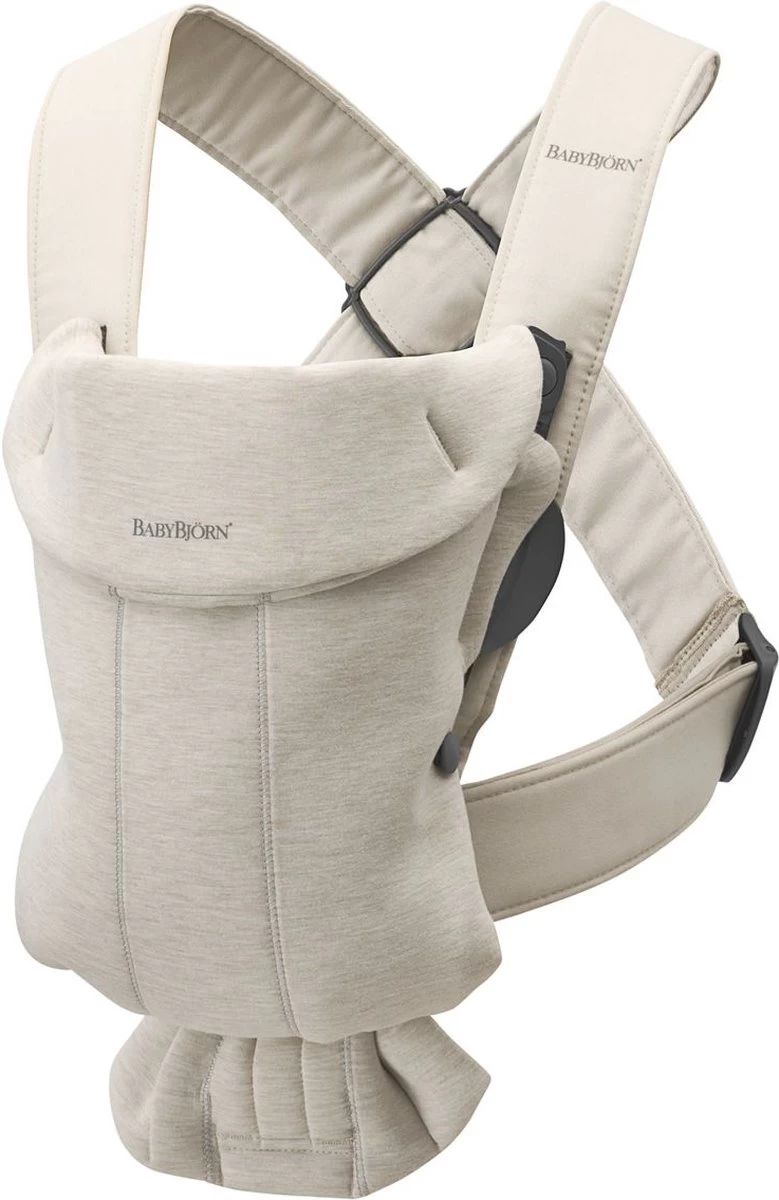 BabyBjörn Draagzak Mini - 3D Jersey - Lichtbeige 5 BabyBjörn Draagzak Mini - 3D Jersey - Lichtbeige - Afbeelding 5