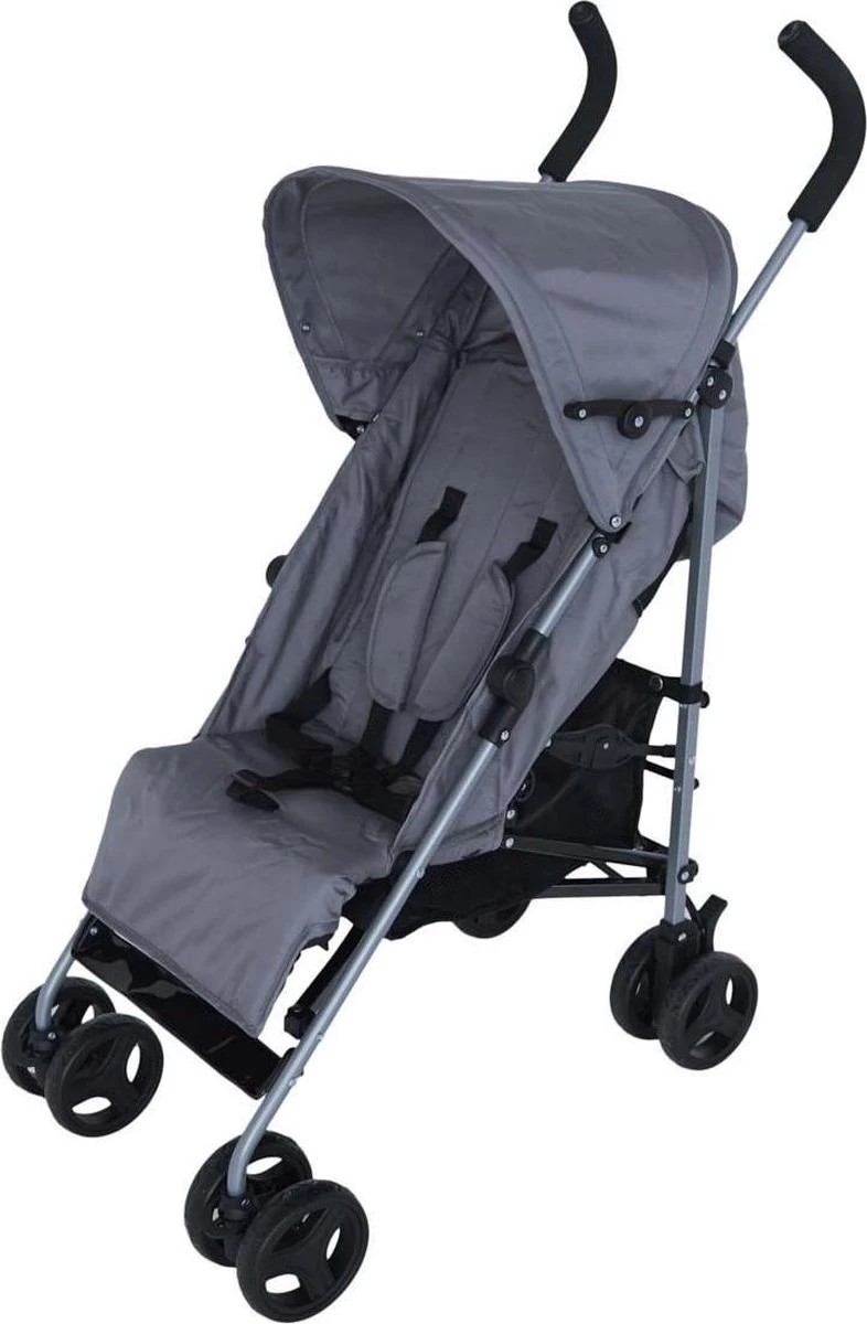 Prénatal Plus Buggy - Kinderwagen - Inklapbaar En Verstelbaar - Met Boodschappenmand - Plooibuggy Grijs 1 Prénatal Plus Buggy - Kinderwagen - Inklapbaar En Verstelbaar - Met Boodschappenmand - Plooibuggy Grijs