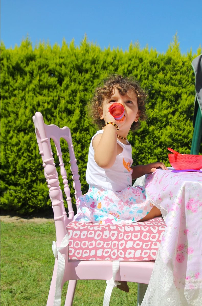 Stoelverhoger Babyjem Booster EasyClean Square Pink 3 Stoelverhoger Babyjem Booster EasyClean Square Pink - Afbeelding 3