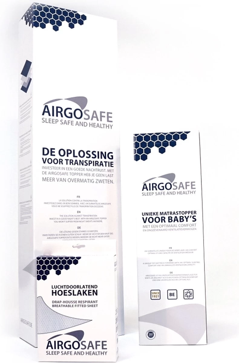 ABZ Airgosafe Dry Fit Hoeslaken - 60x120 Cm - Wit 4 ABZ Airgosafe Dry Fit Hoeslaken - 60x120 Cm - Wit - Afbeelding 4