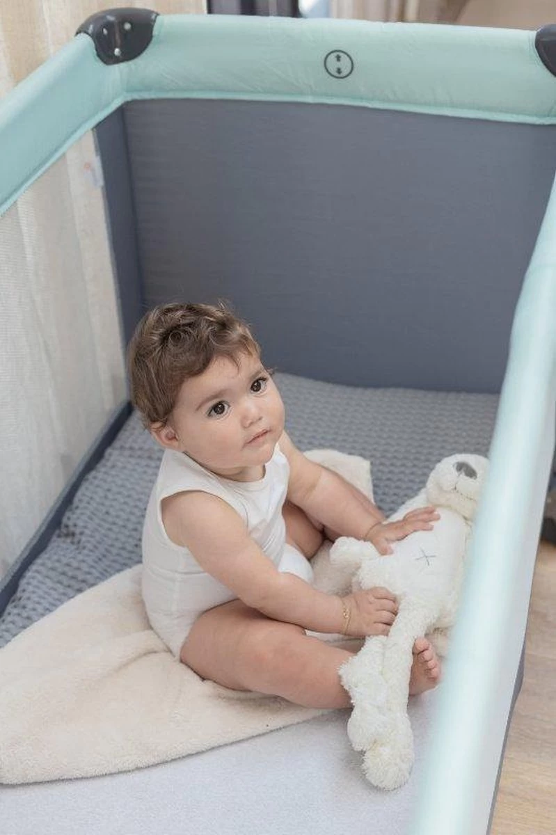 Qute Campingbed Q-sleep Mint/Antra 5 Qute Campingbed Q-sleep Mint/Antra - Afbeelding 5