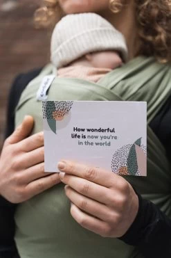 Cuddie Baby Draagdoek - Premium Organic Baby Draagdoek Gemaakt Van Bio Katoen - Newborns Tot 15 Kg - Baby Cadeau - Met Wenskaart - Olive -Babyproducten Uitverkoop 799x1200 27