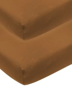 Meyco Jersey Hoeslaken Co-sleeper - 2-pack - Camel - 50x90cm