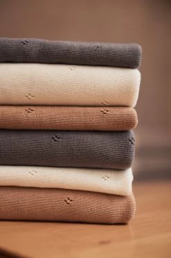 Jollein Baby Deken Wieg 75x100cm Pointelle - Biscuit -Babyproducten Uitverkoop 800x1200 263