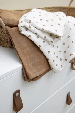 Meyco Mini Panther Swaddle - 2-pack - Toffee - 120x120cm -Babyproducten Uitverkoop 800x1200 346