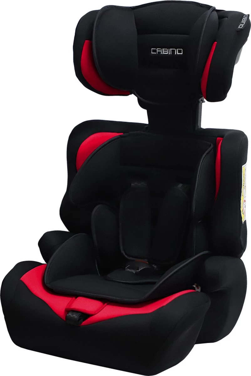 Cabino Autostoel Groep 1/2/3 (9-36kg) - Zwart-Rood 8 Cabino Autostoel Groep 1/2/3 (9-36kg) - Zwart-Rood - Afbeelding 8